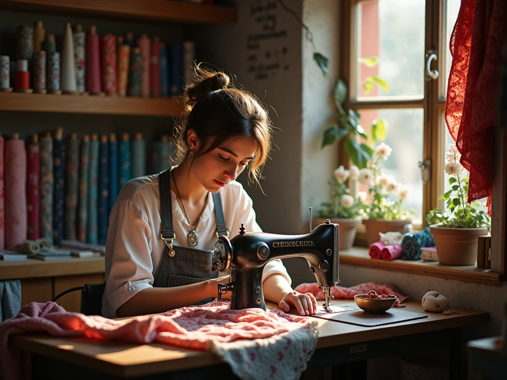 Handwerk workshop naaien en stoffen bij Dryxalonbloxaryn